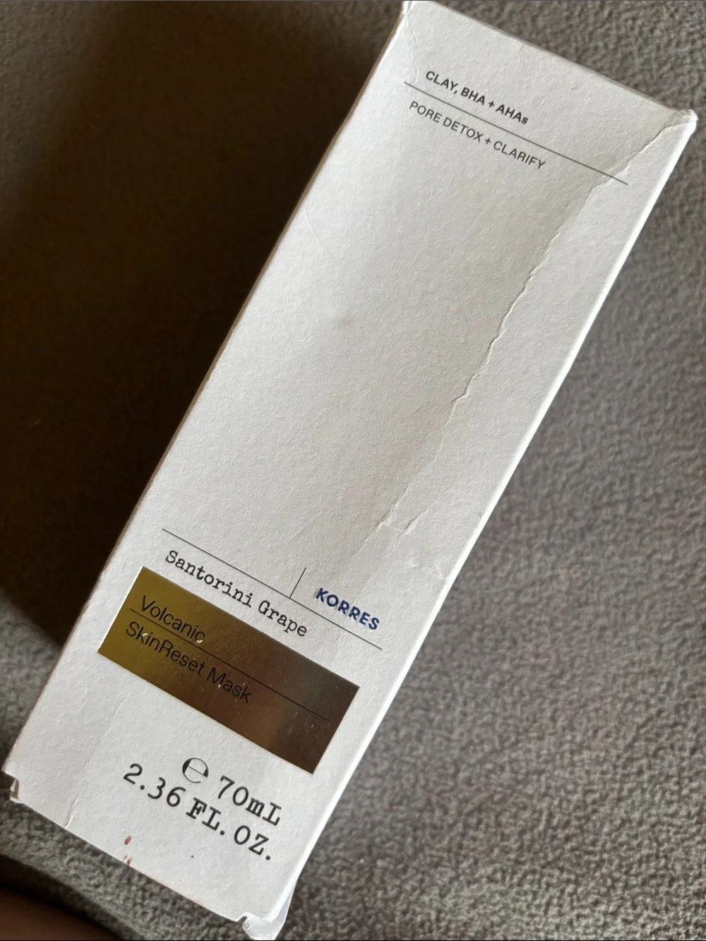 Korres Santorini Grape Volcanic Skin Reset Mask — Green